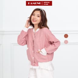 Thumbnail Áo khoác bomber nhung 2 lớp KAMONG A019 1