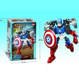Thumbnail Đồ chơi bé trai xếp hình,biến hình siêu nhân, rô bốt, xe cảnh sát BBTGlobal nhiều chi tiết 4