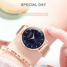 Thumbnail Đồng Hồ Đeo Tay XIAOYA 1306 Dây Kim Loại Nút Bấm Từ Tính Dành Cho Nữ 1