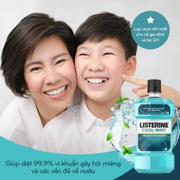 Thumbnail Bộ 2 Chai Nước Súc Miệng Listerine Diệt Khuẩn, Giữ Hơi Thở Thơm Mát Listerine Coolmint Mouthwash 750ml/Chai 1