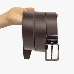 Thumbnail Thắt lưng nam da bò nguyên tấm Bụi leather - L113, màu nâu, khóa cài bằng thép không gỉ, BH 12 tháng 2