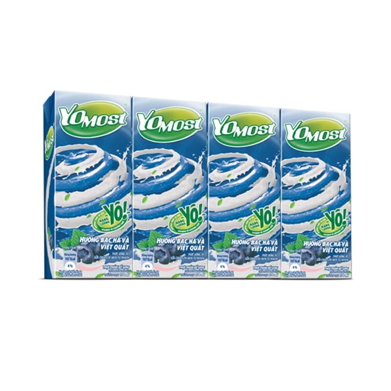 Ảnh Lốc sữa chua lên men tự nhiên Yomost bạc hà - việt quất 4x170ml 2