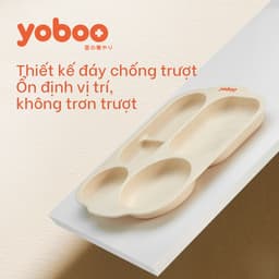 Thumbnail Khay tập ăn dặm cho bé Yoboo YB-0031 kèm thìa, muỗng, đũa, chất liệu lúa mạch dùng được cho lò vi sóng - Hàng chính hãng 3