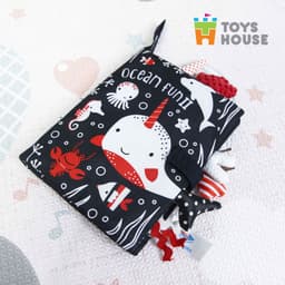 Thumbnail Sách vải cho bé sơ sinh - Đồ chơi giáo dục sớm với nhiều chủ để đa dạng phát triển đa giác quan - TOYSHOUSE 4