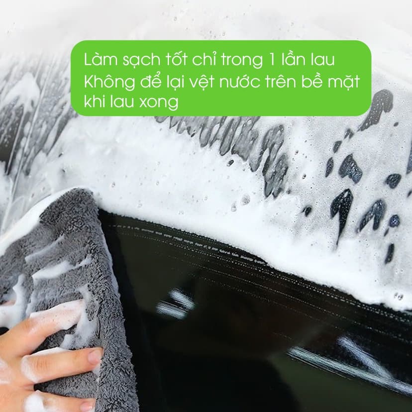 Ảnh Khăn lau ô tô chuyên dụng đa năng Tâm Luân microfiber, siêu thấm, khổ to 4