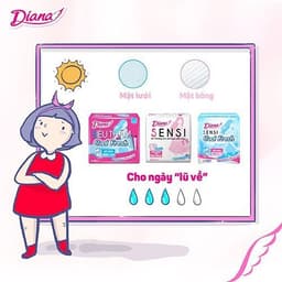 Thumbnail Bộ 6 băng vệ sinh Diana Sensi Cool Fresh siêu mỏng cánh gói 20 miếng 1