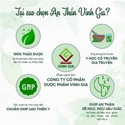 Thumbnail Viên Uống Giúp Ngủ Ngon An Thần Vinh Gia, Giảm Căng Thẳng Mệt Mỏi, Suy Nhược Thần Kinh (60v/ Hộp) 3