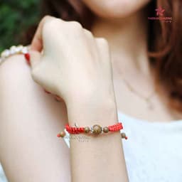 Thumbnail Vòng tay trầm hương chỉ đỏ may mắn Ngọc Cầu Trầm THIÊN MỘC HƯƠNG thành công giàu sang hạnh phúc 3