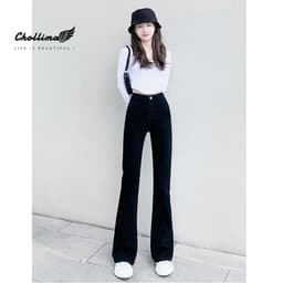 Thumbnail Quần jeans nữ ống loe co giãn Chollima QD046 trẻ trung năng động ulzzang phong cách hàn quốc 2