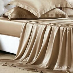 Thumbnail Bộ Chăn Ga Gối Lụa Cao Cấp NITE9SILK TRAMDO BEDDING Màu Vàng Đồng 3
