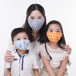 Thumbnail Khẩu Trang Vải Kissy Trẻ Em 4-10 Tuổi Cá Xanh Vải Cotton Kháng Khuẩn Ngăn UV Chống Bụi Mịn S0-0025 2
