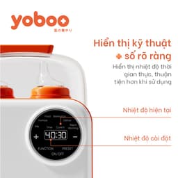 Thumbnail Máy hâm nóng sữa đôi điện tử Yoboo YB-0042 có 6 chức năng, điều khiển cảm ứng, hẹn giờ trước - Hàng chính hãng 4