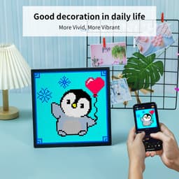 Thumbnail Màn hình led trang trí Divoom Pixoo-64 64x64 pixel, bảng đèn led trang trí bàn, treo tường - BH 12 tháng 1 đổi 1 4