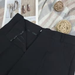 Thumbnail Quần ống rộng Choobe lưng cạp cao baggy vải cao cấp nữ dài suông loe culottes xuông màu đen Q01 4
