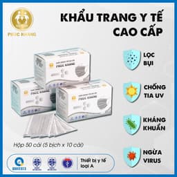 Thumbnail Khẩu trang y tế cao cấp 4 lớp PHÚC KHANG màu xám đạt chuẩn y tế - MEDICAL 2