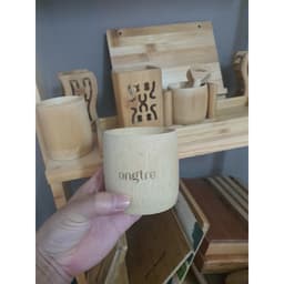 Thumbnail Cốc Tre có logo khắc lỗi, Cốc uống Trà, Coffee, Decor trang trí bàn làm việc 1
