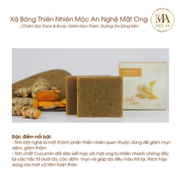 Thumbnail Xà Bông Thiên Nhiên Mộc An Nghệ Mật Ong Chăm Sóc Face & Body- Giảm Mụn Thâm, Dưỡng Da Sáng Mịn 100g 3