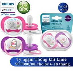 Thumbnail Philips Avent núm ty ngậm thông khí 6-18 tháng, vỉ đôi SCF080/07 SCF080/08 4