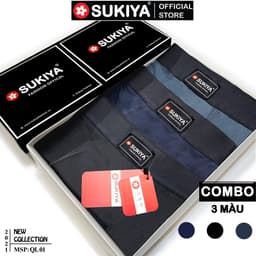 Thumbnail Quần Lót Nam Boxer Combo 3 Màu SUKIYA Japan Quality Chất vải Thun Lạnh Tự Nhiên 100% thoáng khí QL01 1