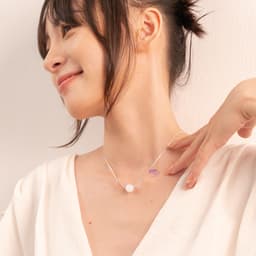 Thumbnail Dây Chuyền Xỏ Ngang Bạc 925 Đá Ánh Trăng Moonstone Thiên Nhiên Phong Thủy May Mắn Không Kị Mệnh SP003200 Gypsy.lala 2