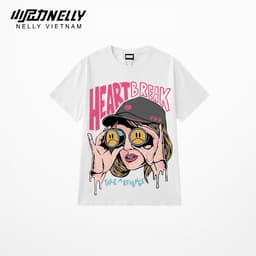 Thumbnail Áo thun NELLY Cotton 260gsm Premium - Heart Break Tay Lỡ Form Rộng Nam Nữ 1