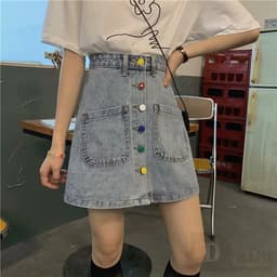 Thumbnail Chân váy jean Ngắn Dáng Chữ A Phong Cách Hàn Quốc Thời Trang Mới 3