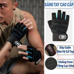 Thumbnail Găng tay hỗ trợ tập gym thể thao Prowin fitness chất liệu ma sát cao chống trơn trượt 4