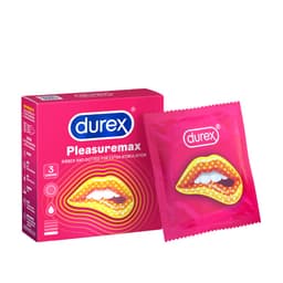 Thumbnail Durex Pleasuremax gân gai tăng khoái cảm, size 56mm, hộp 3 bao 1