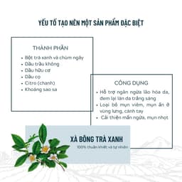 Thumbnail Xà Bông Sinh Dược Giảm Mụn Lưng Thiên Nhiên Trà Xanh DEGO PHARMA 100G -  Mát Da & Dưỡng Da Mịn Màng 2