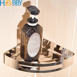 Thumbnail Kệ góc nhà tắm dán tường inox 304 bóng có keo dán Hobby Home Decor KG1 3