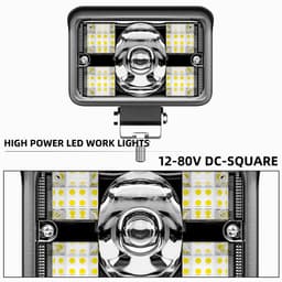 Thumbnail Đèn led vuông LYMOYO 78W 12V 24V chống nước gắn xe tải địa hình SUV 4