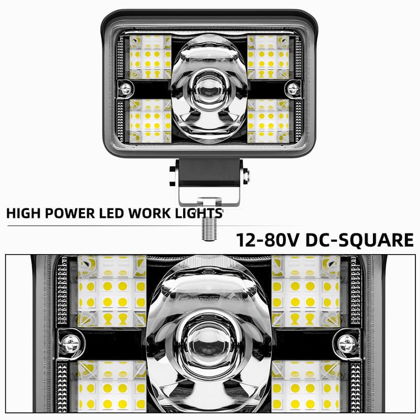 Ảnh Đèn led vuông LYMOYO 78W 12V 24V chống nước gắn xe tải địa hình SUV 4