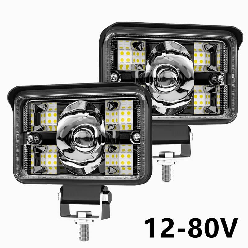 Ảnh Đèn led vuông LYMOYO 78W 12V 24V chống nước gắn xe tải địa hình SUV 1