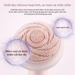 Thumbnail CkeyiN Máy rửa mặt hoạt động điện có đầu lăn mát xa silicone chống thấm nước sạc USB tiện lợi MR568 4
