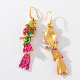 Thumbnail Bông tai PINKDUDU OG078 dáng dài đính đá nhiều màu thời trang cho nữ 4