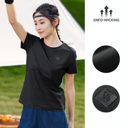 Thumbnail Áo Thun Thể Thao Vải Lụa Lạnh Nhanh Khô Chống Nắng Cá Tính Cho Nữ 2