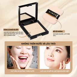 Thumbnail Phấn phủ KIMUSE kiềm dầu chống thấm nước không tì vết hiệu ứng gương mềm mại cao cấp 2