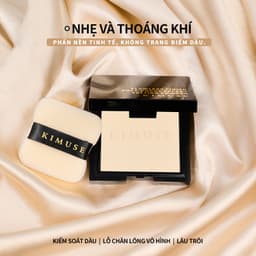 Thumbnail Phấn phủ KIMUSE kiềm dầu chống thấm nước không tì vết hiệu ứng gương mềm mại cao cấp 1