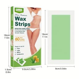 Thumbnail SUMAX 60 miếng sáp tẩy lông kết hợp để tẩy lông trên cơ thể và tẩy lông râu, nhẹ nhàng cho da 3