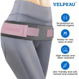 Thumbnail VELPEAU Sacroiliac Belt Đai Si Hỗ Trợ Lưng Dưới Si Khớp Xương Chậu Hông Và Đau Thần Kinh Tọa Đai Trochanter Hỗ Trợ Bà Bầu Khi Mang Thai- Có Thể Điều Chỉnh Chống Trơn Trượt & Chống Vón 1