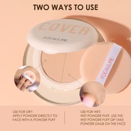 Thumbnail Phấn nền dạng nén chất lì FOCALLURE bổ sung vitamin C kiềm dầu cho da mặt 9g 4