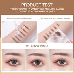 Thumbnail Bút Kẻ Lông Mày GECOMO Chống Nước Lâu Phai 6 Màu Sắc Lựa Chọn 2