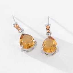 Thumbnail PINKDUDU Bông Tai Đính Đá Hình Giọt Nước 8 Màu Ngọt Ngào Dễ Phối Đồ Thời Trang PD1089 4