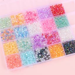 Thumbnail Set 140 Hạt Gạo Thủy Tinh Nhuộm Màu Chất Lượng Cao Dùng Làm Trang Sức DIY 2