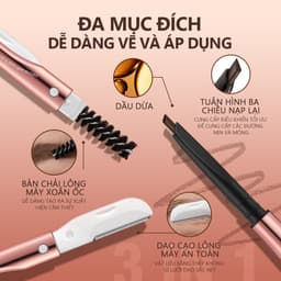 Thumbnail Chì kẻ lông mày O.TWO.O thiết kế 2 trong 1 kháng nước lâu trôi với 6 màu tùy chọn 30g 2