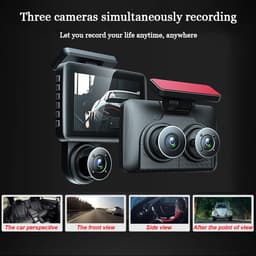 Thumbnail Camera Hành Trình DVR 4.0 Inch 3 Lens HD 1080P Góc Rộng 360 Độ Cho Xe Hơi 3