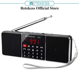 Thumbnail Retekess TR602 Đài phát thanh Bluetooth âm thanh nổi AM FM di động với loa máy nghe nhạc MP3 không dây Hỗ trợ đầu vào Thẻ TF Đĩa USB có màn hình LED Hẹn giờ ngủ (Đen) 1