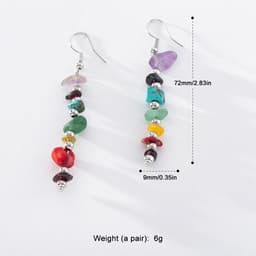Thumbnail Khuyên Tai Dáng Dài Bằng Hợp Kim Resin Phong Cách Retro Đơn Giản Sáng Tạo Thời Trang Dành Cho Nữ PD1365 2