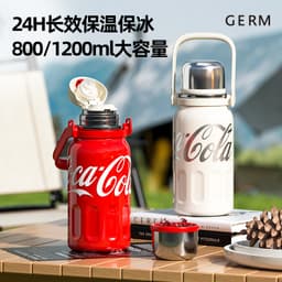 Thumbnail Cốc Cách Nhiệt Bằng Thép Không Gỉ 316 800 / 1200ML Có Đồ Lọc Trà Coca Cola Chính Hãng germ 2