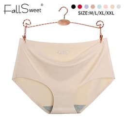 Thumbnail FallSweet M-2XL Quần Lót Lụa Lạnh Không Đường May Lưng Vừa Thoáng Khí Thoải Mái Cho Nữ Plus Size 1